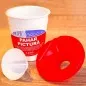 Pahar pictura, cu capac suport pensula, material plastic, 175 ml