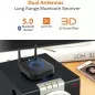 Receptor audio Bluetooth 5.0, Hi-Fi 3D Surround, raza lunga, AUX 3.5 mm, aptX HD si aptX-LL