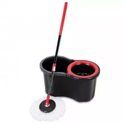 Mop rotativ 360 grade cu galeata inclusa, maner telescopic, 40x25x20 cm