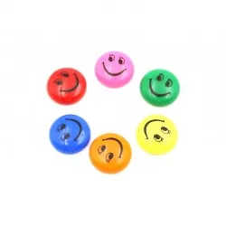 Set 12 magneti whiteboard, smiley face, 30 mm, diverse culori