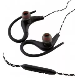 Casti sport in-ear cu fir, carlig prindere, IPX5, microfon incorporat, 20-22kHz, 96-3dB, 16Ω, negru