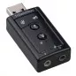 Placa de sunet virtuala, efect sunet stereo 7.1, 5,8 x 2,5 x 1,3cm, negru