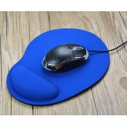 Mousepad ergonomic, impermeabil, 22 x 20,5cm, albastru