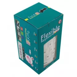 Tastura flexibila silicon, rezistenta apa, intrare USB, 13,5 x 49 x 1cm, alb