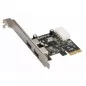 Adaptor card PCI-e USB 3.0, 2 porturi, negru/argintiu