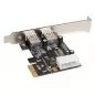 Adaptor card PCI-e USB 3.0, 2 porturi, negru/argintiu