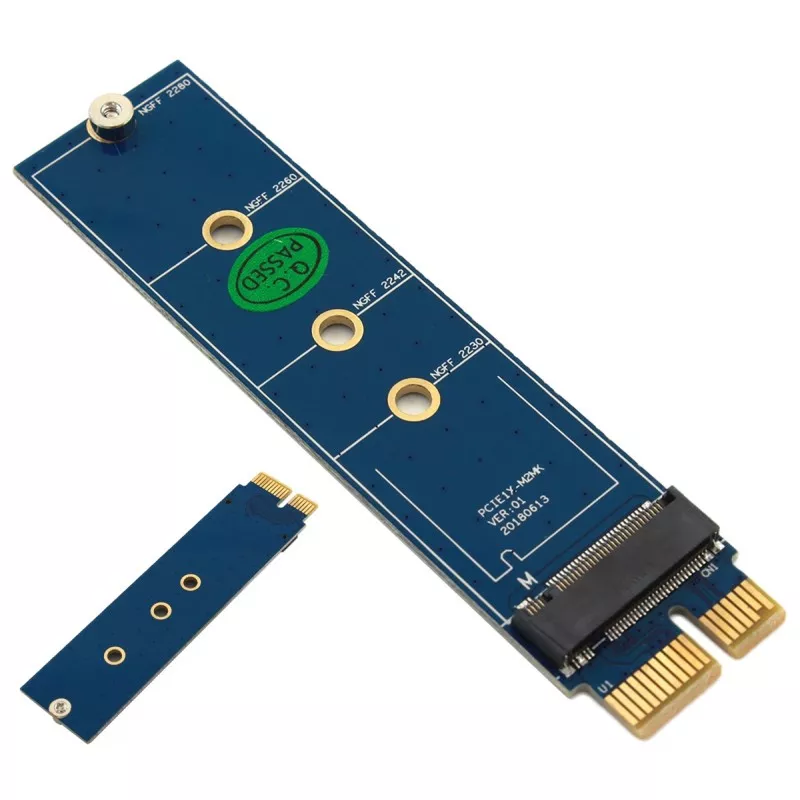 Adaptor SSD M.2 NVMe la PCI Express x1, universal, albastru