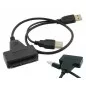 Adaptor USB 2.0 - Sata 2.5, 22 pini, plastic, negru