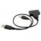 Adaptor USB 2.0 - Sata 2.5, 22 pini, plastic, negru