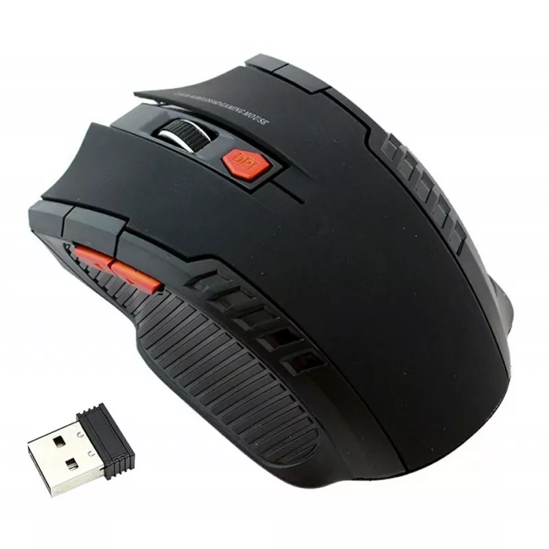 Mouse optic fara fir, 800/1600 DPI, USB, forma ergonomica, functie standby, negru