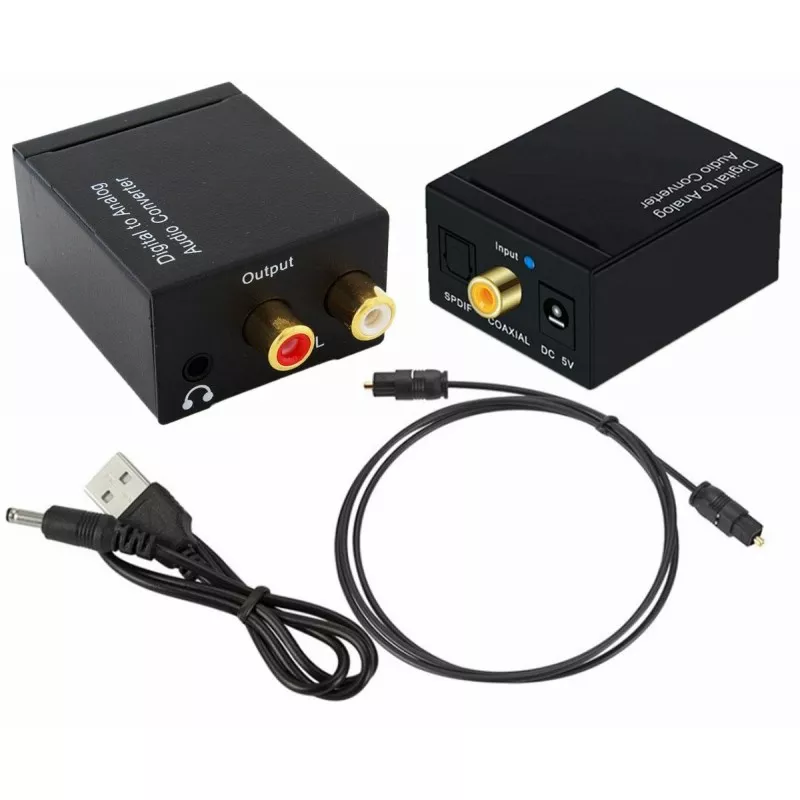 Convertor audio digital, jack 3,5mm, 2 canale, 24 biti, 0,5W, 200g, 5,2 x 4,2 x 2,6cm, negru