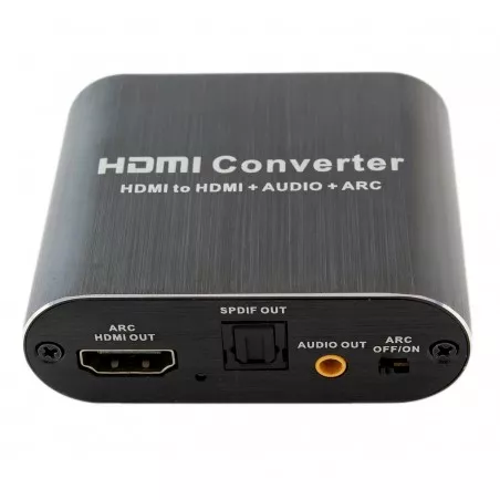 Convertor HDMI - HDMI Audio, lungime cablu: 1m, jack 3,5mm, 124g, negru