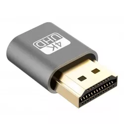 Adaptor - Emulator HDMI, compatibilitate Windows / Mac OS / Linux, plastic, 4K, gri