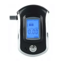 Etilotest digital, afisaj LCD, 5 rezerve incluse, oprire automata, iluminare, 120g, 10,3 x 6,5 x 2,7cm, negru/gri