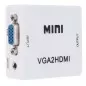 Convertor VGA - HDMI 1.3, 15 pini, 5V, 6 x 5,4 x 2cm, alb