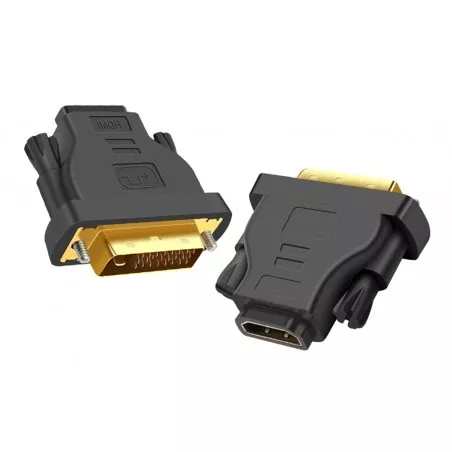 Adaptor HDMI - DVI, 4,5 x 4 x 1,5cm, negru