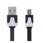 Cablu USB - microUSB, viteza maxima transfer: 480 Mb/s, negru/alb