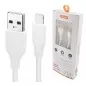 Cablu USB - Lightning, 2,1A, alb, lungime cablu 100 cm