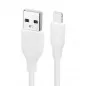 Cablu USB - Lightning, 2,1A, alb, lungime cablu 100 cm