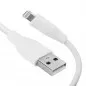 Cablu USB - Lightning, 2,1A, alb, lungime cablu 100 cm