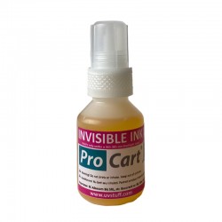 Cerneala UV invizibila Magenta pentru securizare si marcaje, universala, flacon 50 ml