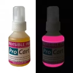 Cerneala UV invizibila Magenta pentru securizare si marcaje, universala, flacon 50 ml