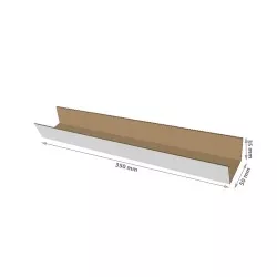 Suport carton pentru clatite, 350x50x35 mm, alb microondul E 400 g