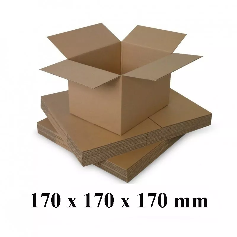 Cutie carton 170 x 170 x 170 mm, natur, 5 straturi CO5, 690 g/mp