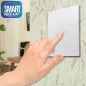 Telecomanda pentru intrerupator smart Touch Smart Home, 86 x 86 x 7 mm, sticla securizata, alb