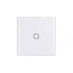 Telecomanda pentru intrerupator smart Touch Smart Home, 86 x 86 x 7 mm, sticla securizata, alb