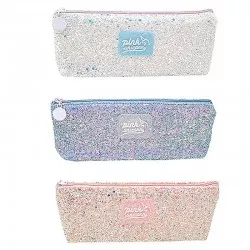 Penar scolar, borseta cu paiete si glitter, diverse culori, 20x8x3,5 cm