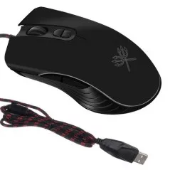 Mouse gaming, 7 butoane, forma ergonomica, iluminare LED, 13x7x4cm, negru