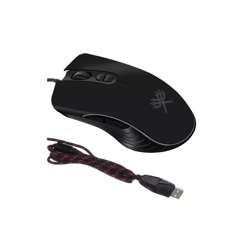 Mouse gaming, 7 butoane, forma ergonomica, iluminare LED, 13x7x4cm, negru