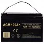 Baterie AGM, 25C, M8, 14,5-15V, 100Ah, 12V, 330x170x220mm, 24kg