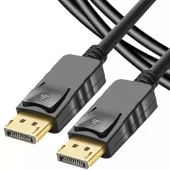 Cablu displayport audio/video tata, rezolutie 4K, cablu cupru, negru