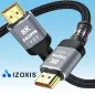 Cablu HDMI 2.0, rezolutie 8K, varfuri placate cu aur, cupru si PVC, negru/gri