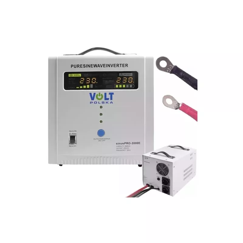 Invertor Sinus PRO 2000E, 3 functii, convertor DC/AC, sursa alimentare UPS, incarcator automat, 2000VA, 45/65Hz, 22x33,5x23cm