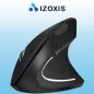 Mouse wireless vertical, 6 butoane, intrare USB, 800/1000/1200DPI, 2,4GHz, 12x7,5x6,5cm, negru