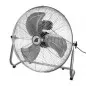 Ventilator de podea, 3 trepte viteza, maner transport, suport podea, 140W, otel, argintiu