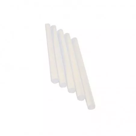 Set 5 batoane silicon, diametru 7 mm, pentru pistoale de lipit, transparente