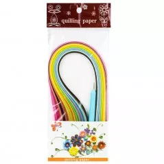 Hartie pentru Quilling cu ac, 19 culori, grosime 5 mm, lungime fasie 39 m