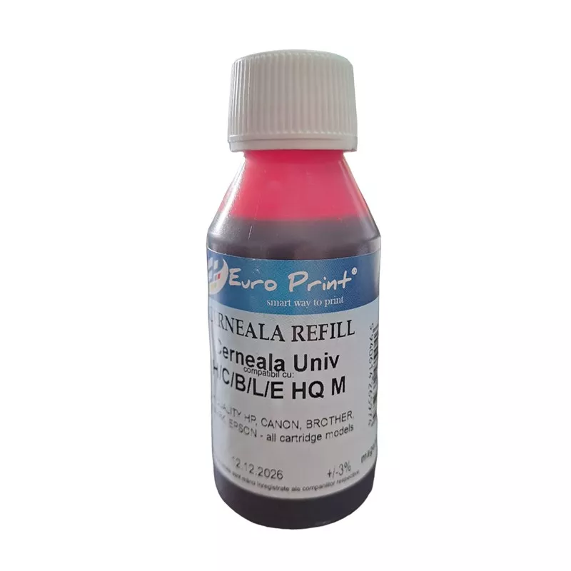 Cerneala compatibila universala DYE, Magenta, flacon 100 ml