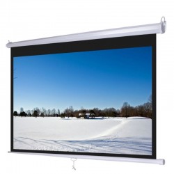 Ecran pentru proiectie 100 inch, format 16:9, portabil, sistem prindere, alb mat