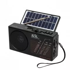 Radio hibrid solar, BT/USB/SD, 3 benzi, mufa jack 3.5 mm, cablu USB