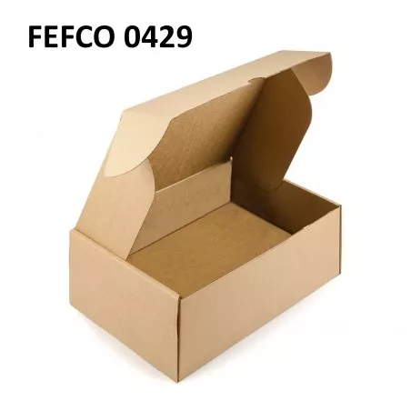 Cutie cu autoformare 140x85x52 mm, carton natur microondul E 360 g, FEFCO 0429