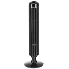 Ventilator tip turn, telecomanda, 50W, indicator LED, functie oscilatie, 3 trepte de viteza, cronometru, negru