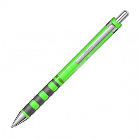 Pix retractabil, mina albastra tip Parker, varf 0.7 mm, grip ergonomic din cauciuc, verde