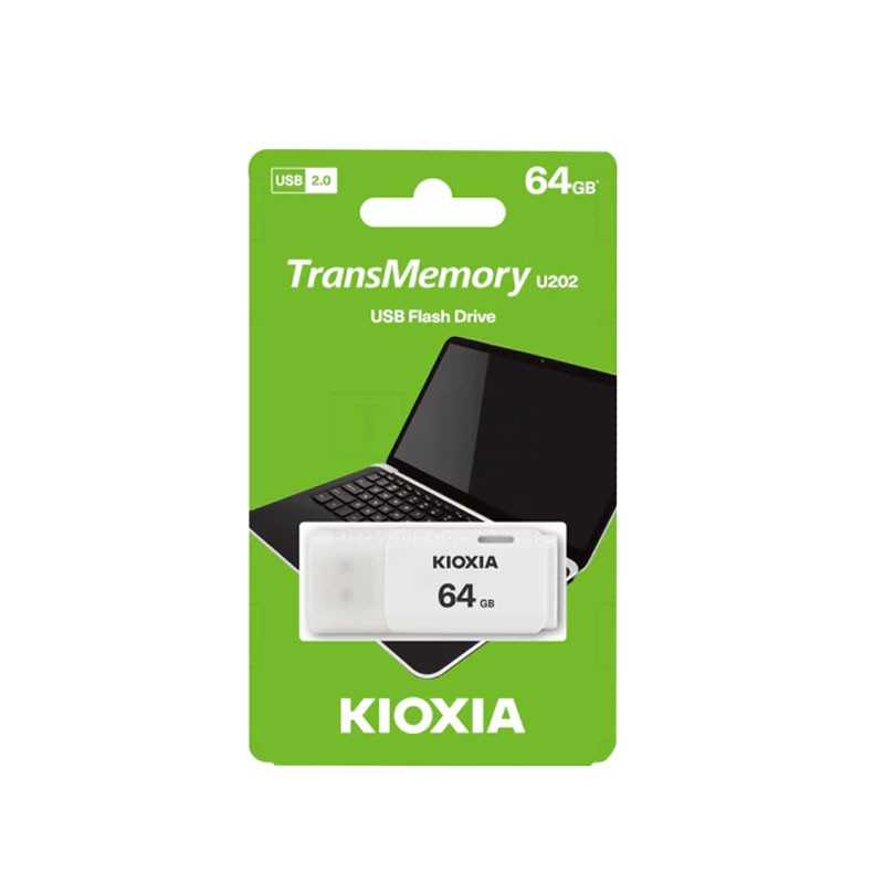 Memorie USB 2.0 Kioxia, flash drive, 64 GB, USB Type-A, alb