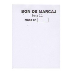 Bon de marcaj, 2 exemplare, 100 file, format A7, carton offset 100 g/mp