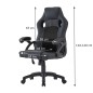 Scaun ergonomic gaming, inaltime reglabila, tetiera si cotiere capitonate, maxim 150 kg, rotire 360 grade, PVC si mesh